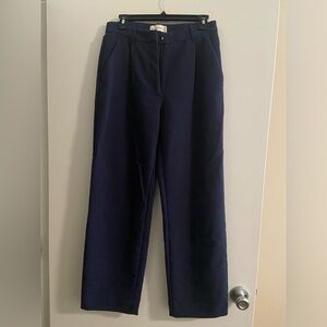 Abercrombie & Fitch Blue Trousers Straight-Leg Tailored